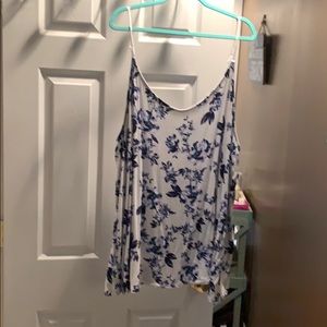 Blue flower tank top